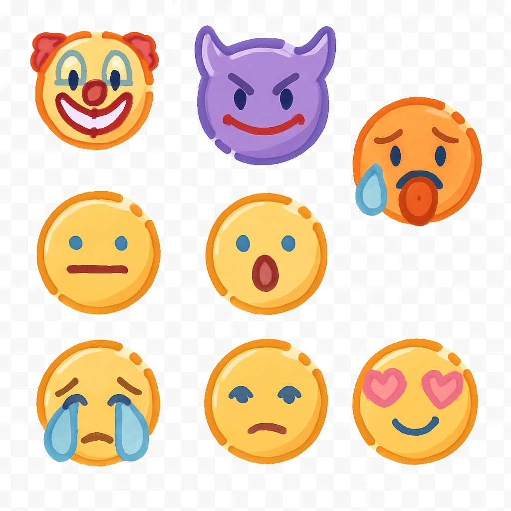 Upside down fingers emoji