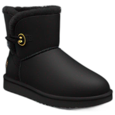 Black mini ugg boots emoji