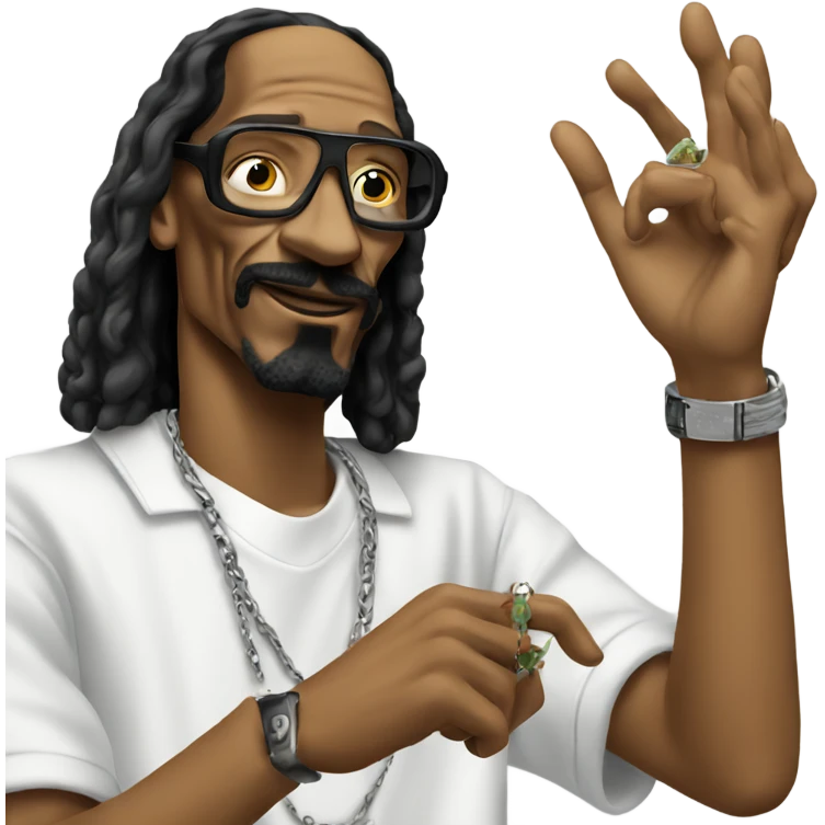 Snoop dogg with joint emoji