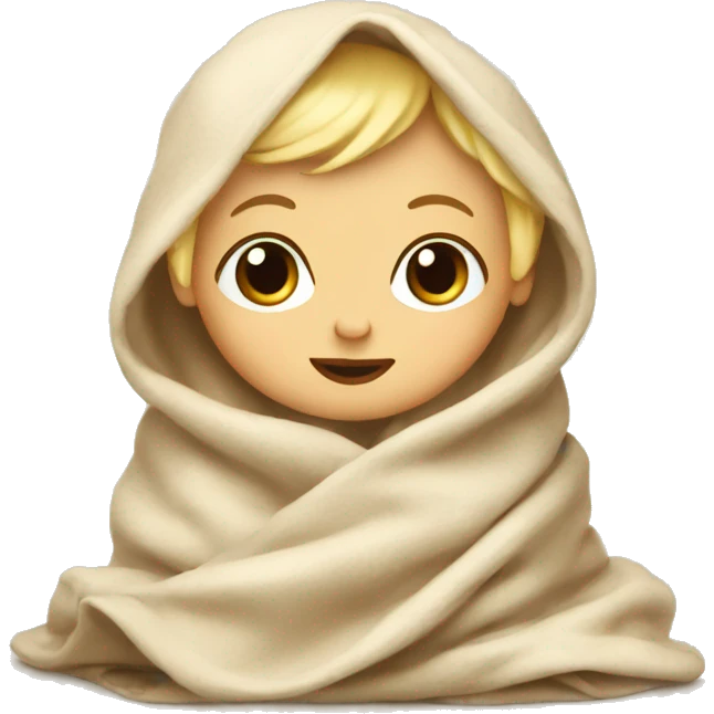 Blonde Baby wrapped in blanket emoji