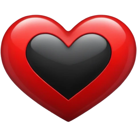Black and red heart  emoji