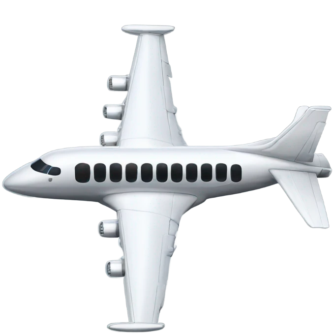 Airplane with 12 engines and tinted windows emoji