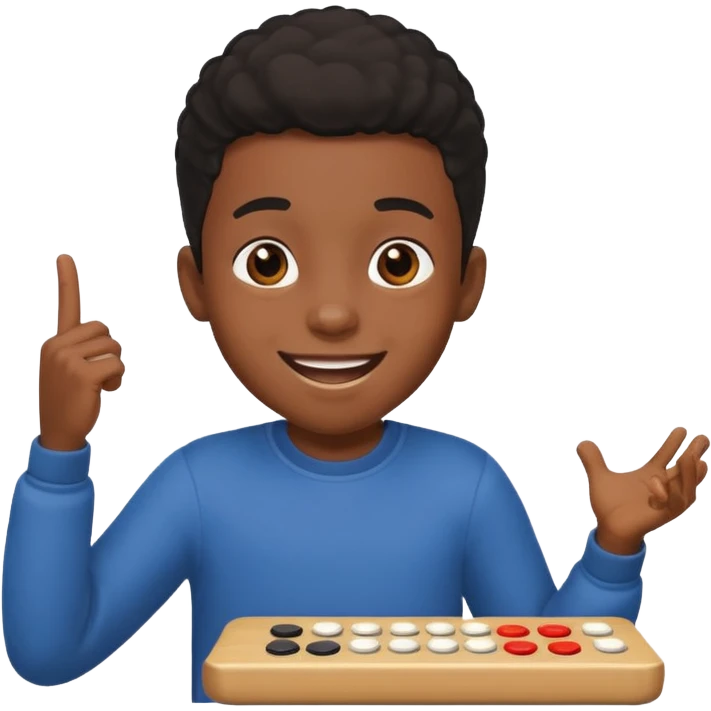 Black Boy playing a game emoji