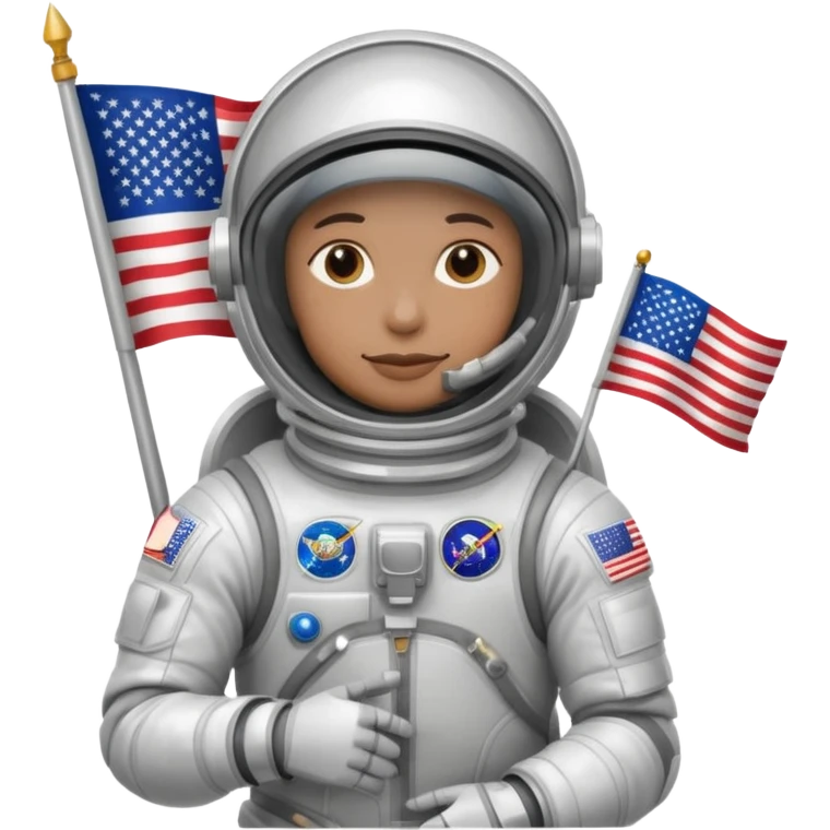 astronaut with flag emoji