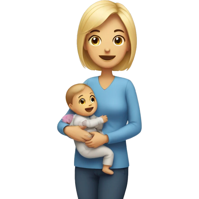 Mom with baby emoji