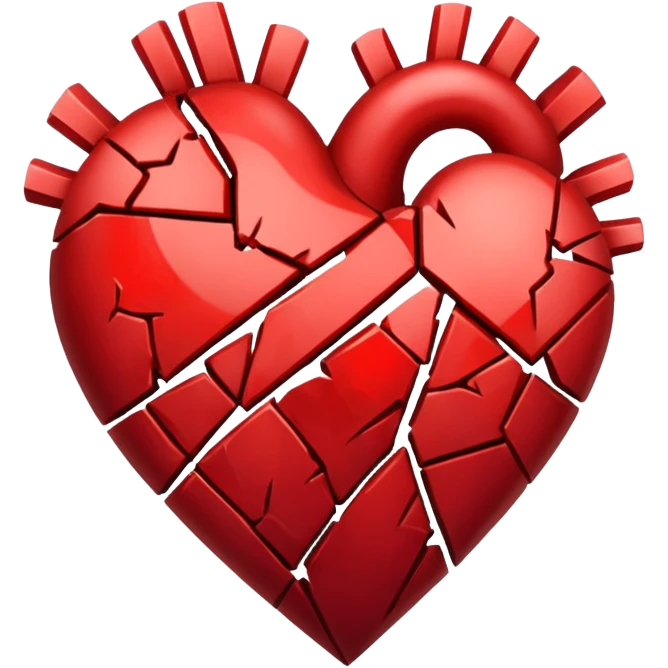 A heart broken  emoji