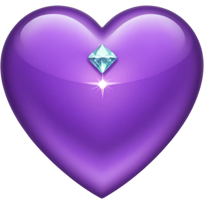 shiny purple heart with diamond emoji