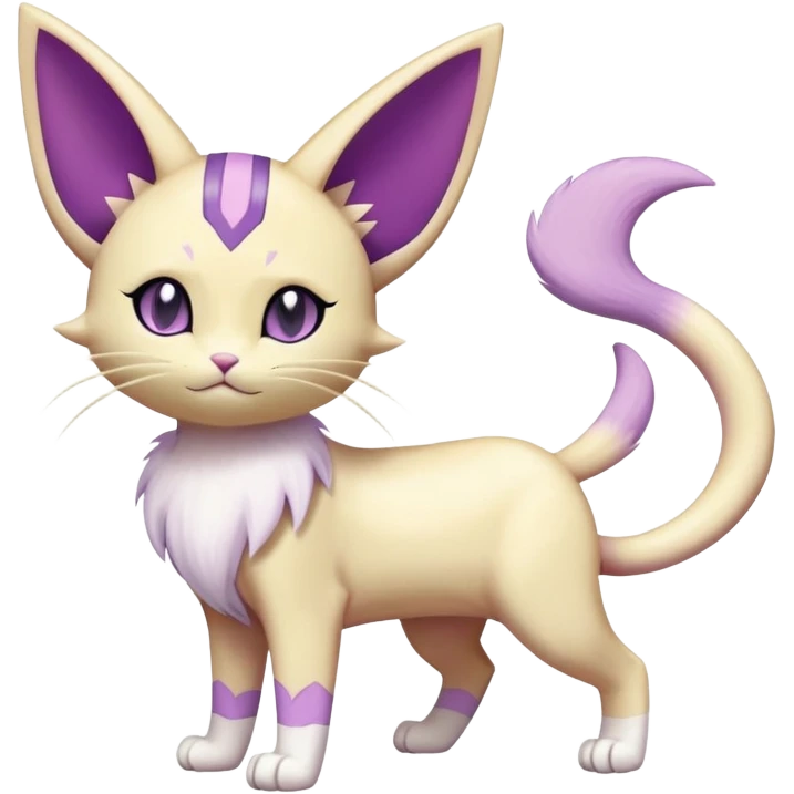 Espeon-Meowth-Skitty-Fakémon-hybrid-creature (full body)  emoji