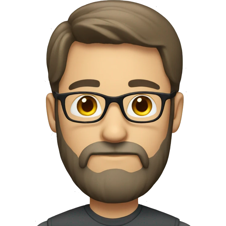 male teacher with glasses and beard emoji