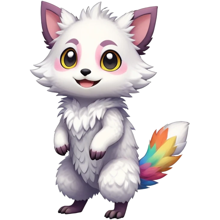 Colorful Kawaii Trico FurSona Fakemon Full Body emoji