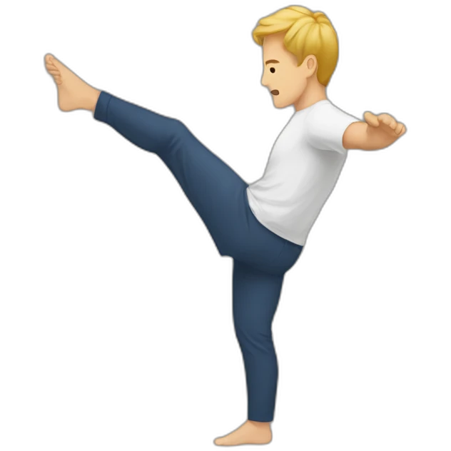 kick someone's bottom emoji