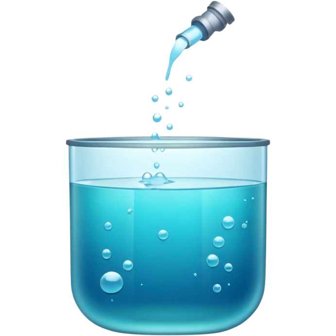 aqua tank, with little bubbles. emoji
