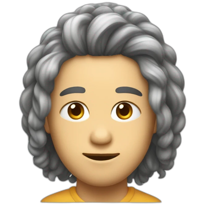 criar uma loirinha de cabelo comprido e liso, usando fone de ouvido emoji