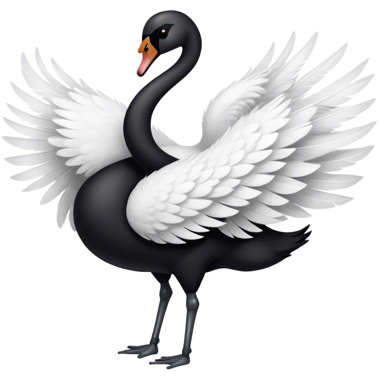 Black swan dancing  emoji