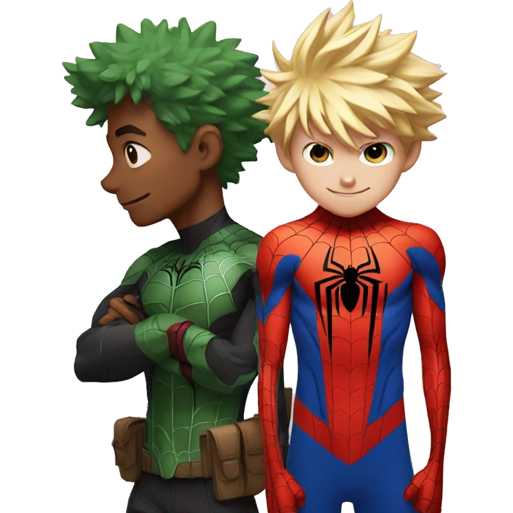 Spider-man and Bakugo emoji