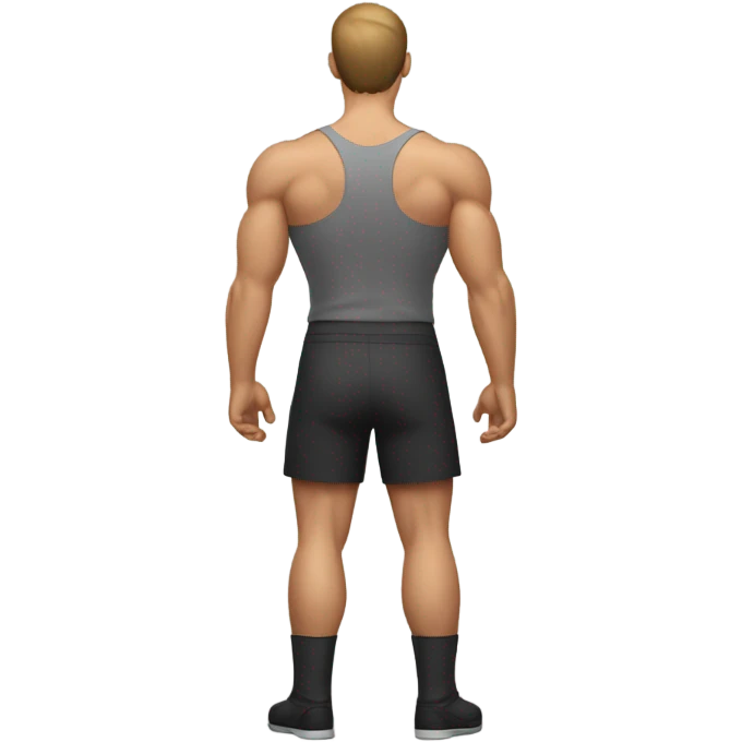 A person with a big back emoji