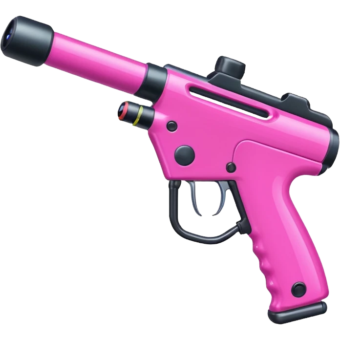 paintball gun pink and colorful details emoji