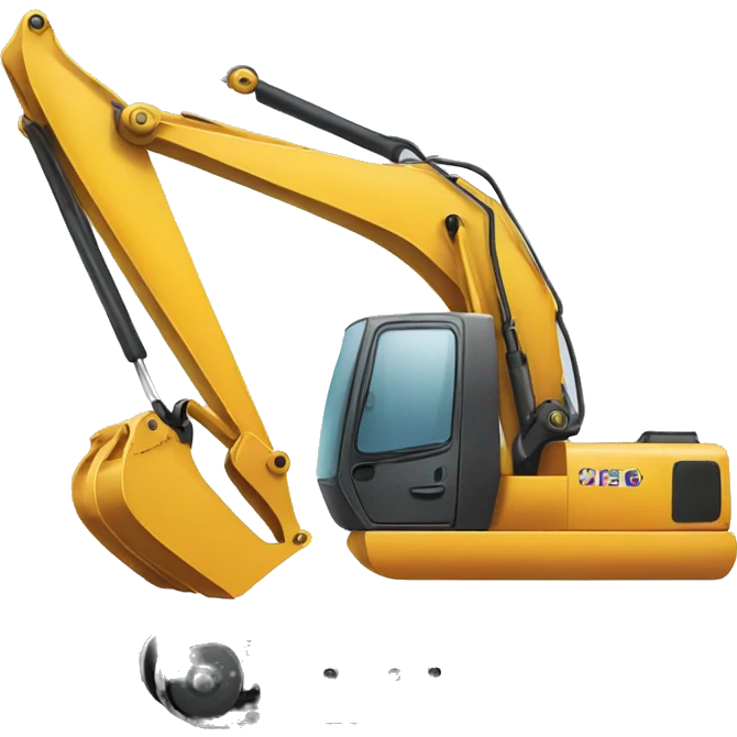 Excavator and work truck  emoji
