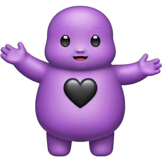 Tellytubby black heart emoji