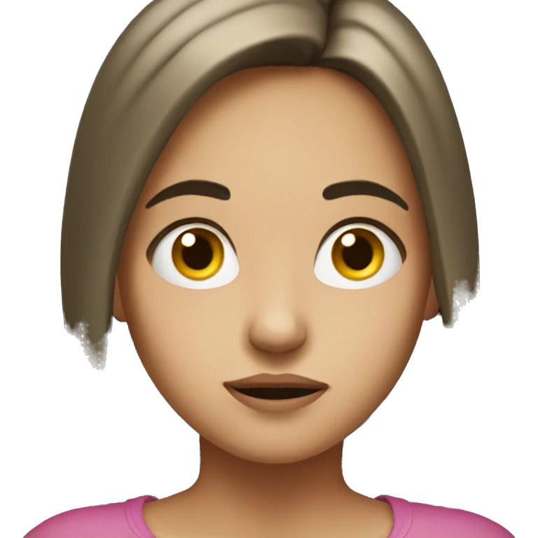 Girl that looks like is doubting something emoji
