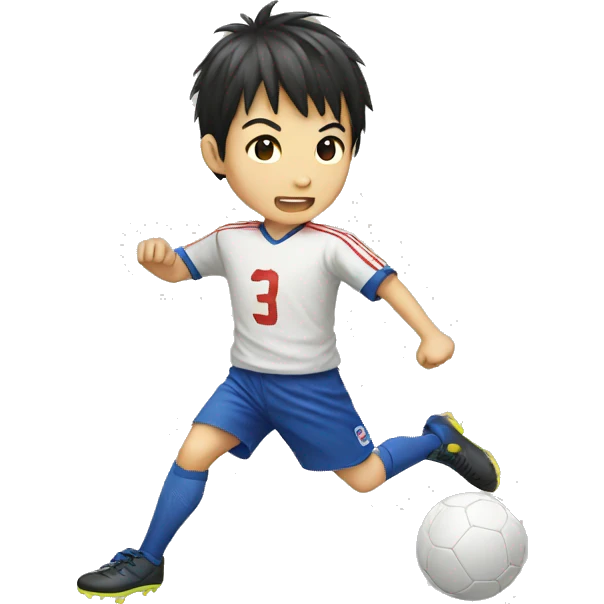 japanese boy kicking ball emoji