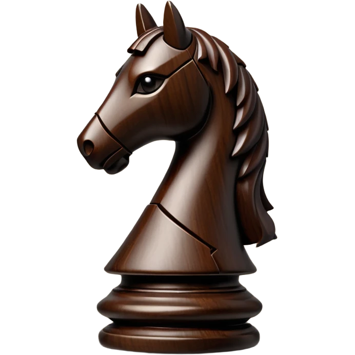 piece of chess knight in dark emoji