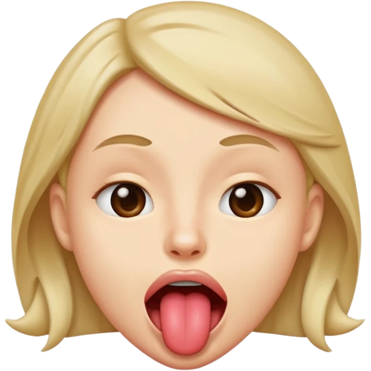 Tongue out shaking head no emoji