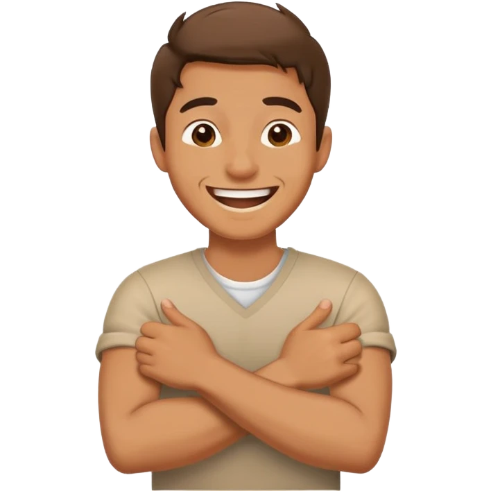 Guy crossing his arms laughing  emoji