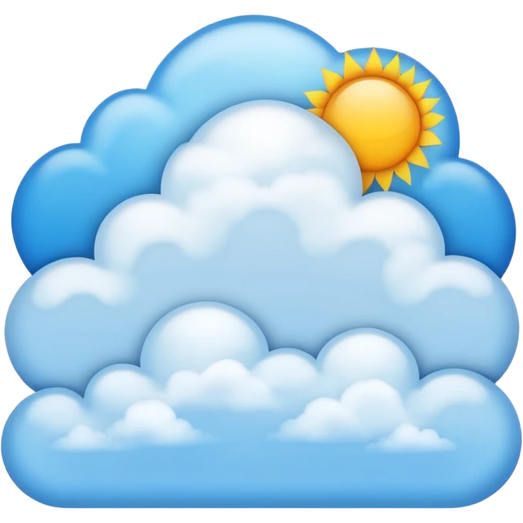 create an image of a sunny sky with blue clouds for professional linkedin background emoji