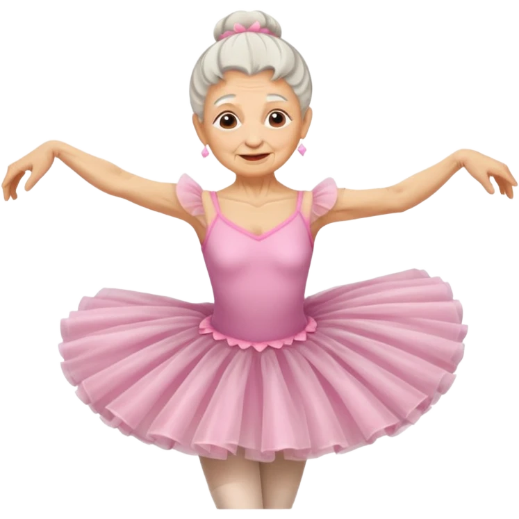 Ballerina, old woman emoji