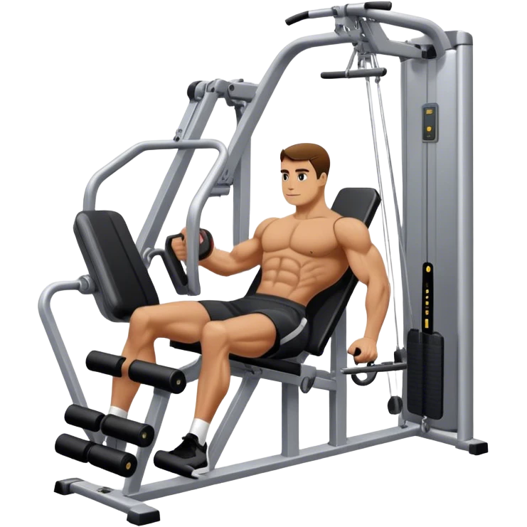 athlete using abductor-machine gym emoji