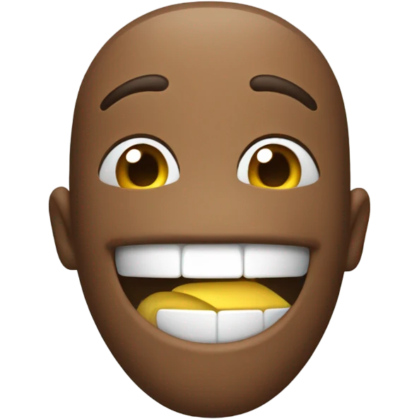 Face smiling with something in mouth emoji