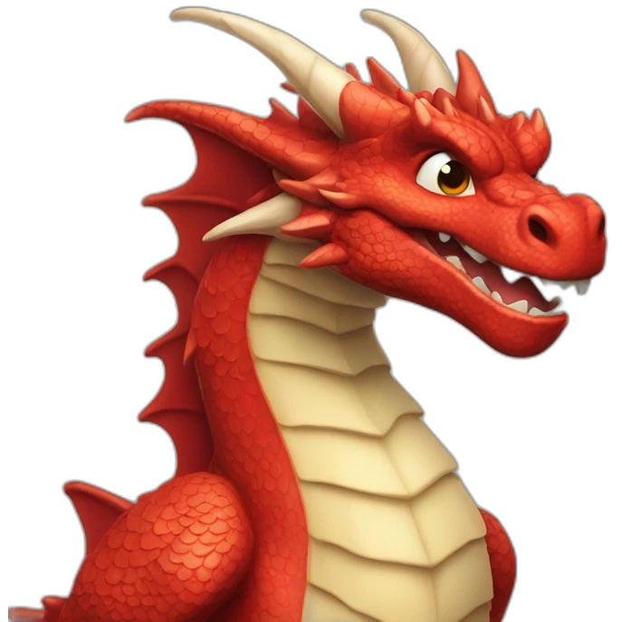 Dragon rouge en colère emoji