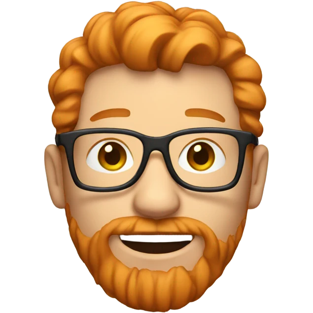a ginger nerd with glasses emoji