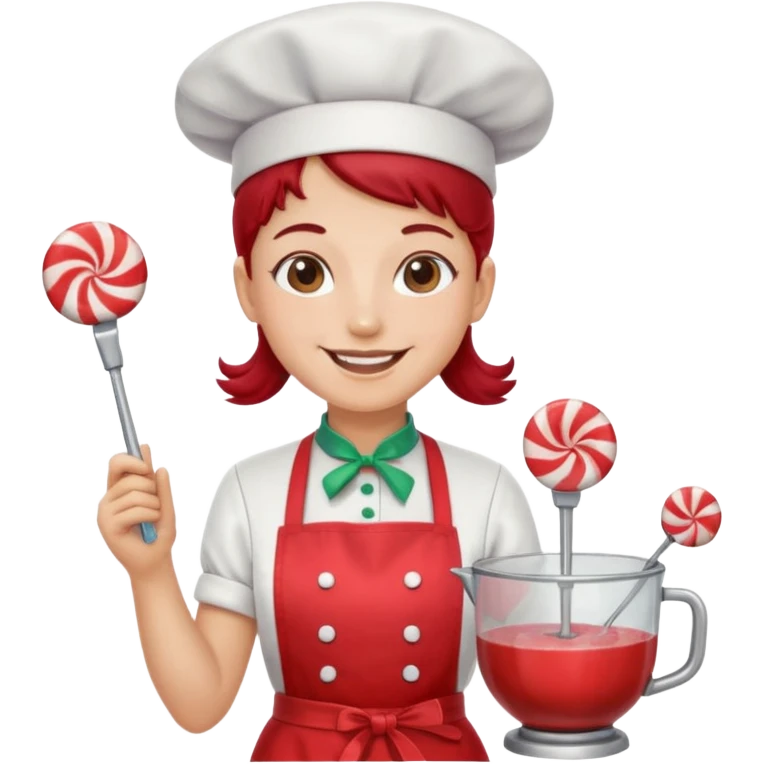 Mixer + peppermint apron, Candy Chef. emoji