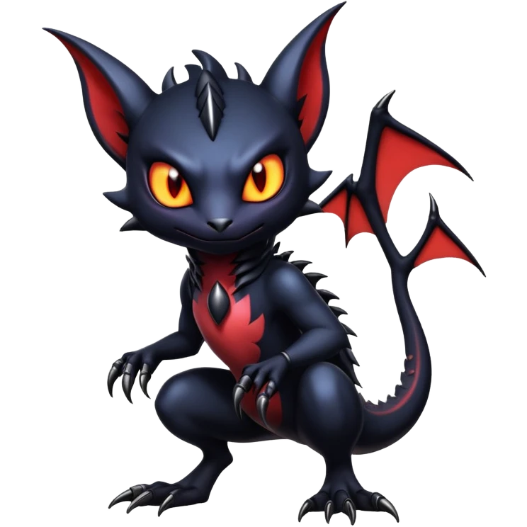 Shiny Epic Evil Badass Dark Gothic Noibat-Salandit-Litten-Hybrid emoji