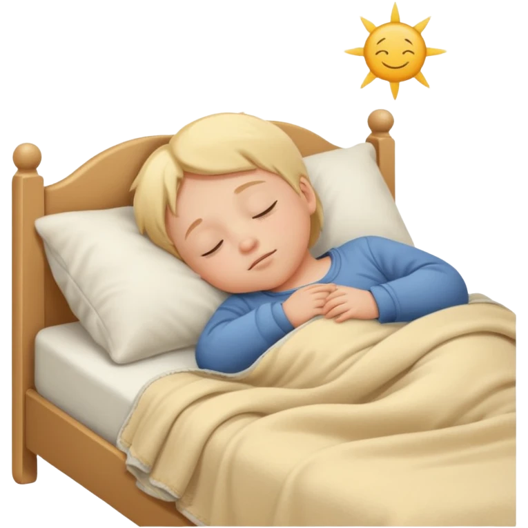 toddler sleeping in bed emoji