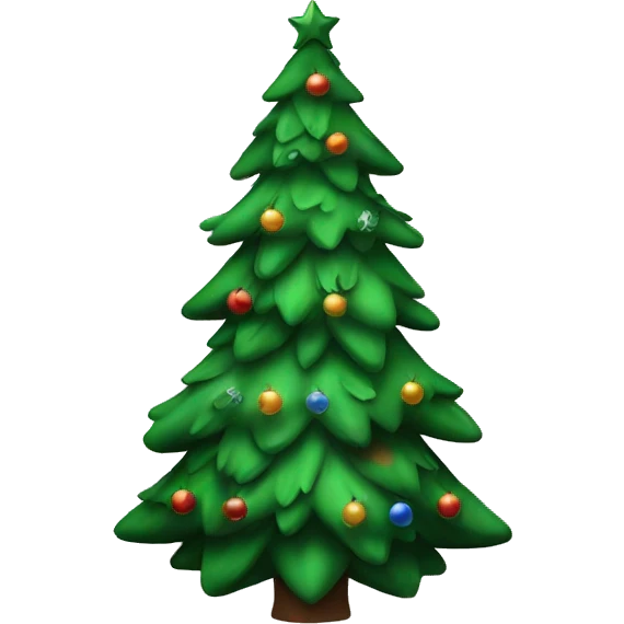 Christmas tree with black ornaments  emoji