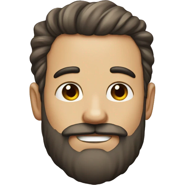 homen de barba cobelos claros emoji