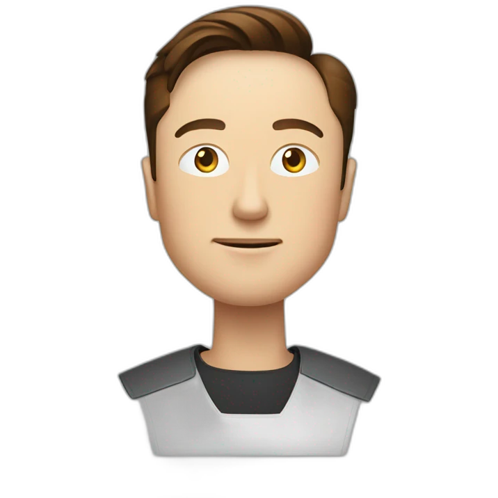 Elon musk with fusee emoji