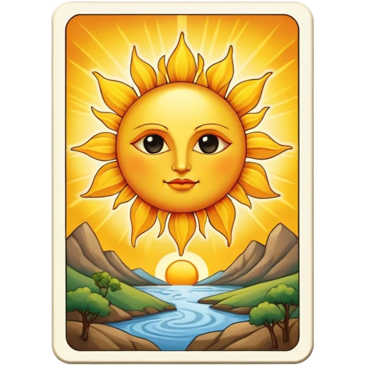 The sun Tarot card emoji