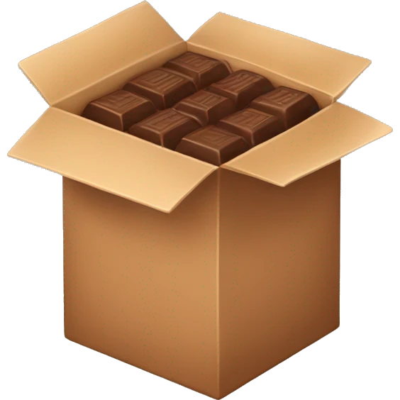 box fill with chocolate emoji