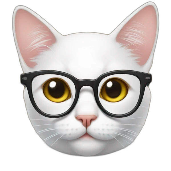 Cat and glasses emoji