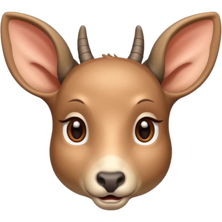 Doe face with little horn make it a little thinner emoji