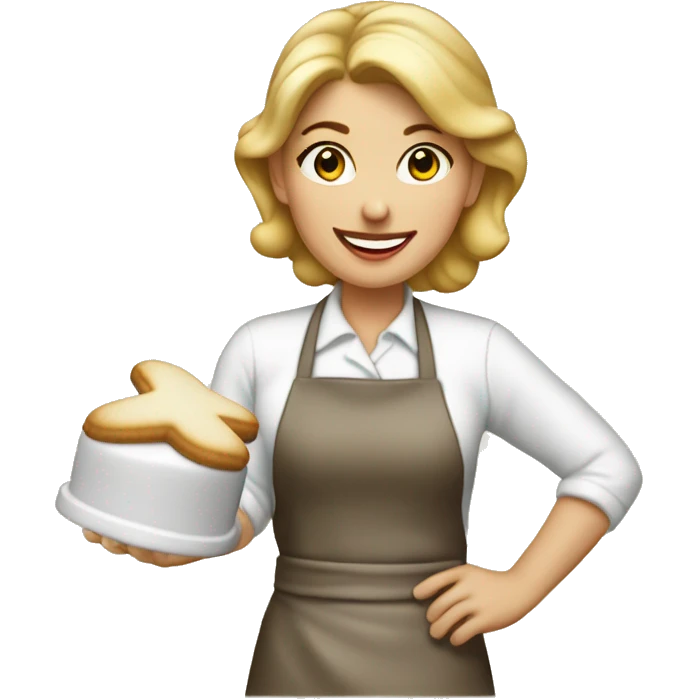 “Baker woman blonde making Christmas cookies” emoji