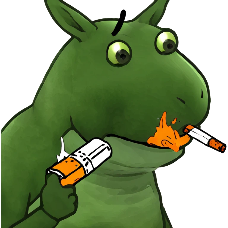 donkey smoking emoji