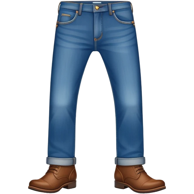 jeans and brown shoes emoji