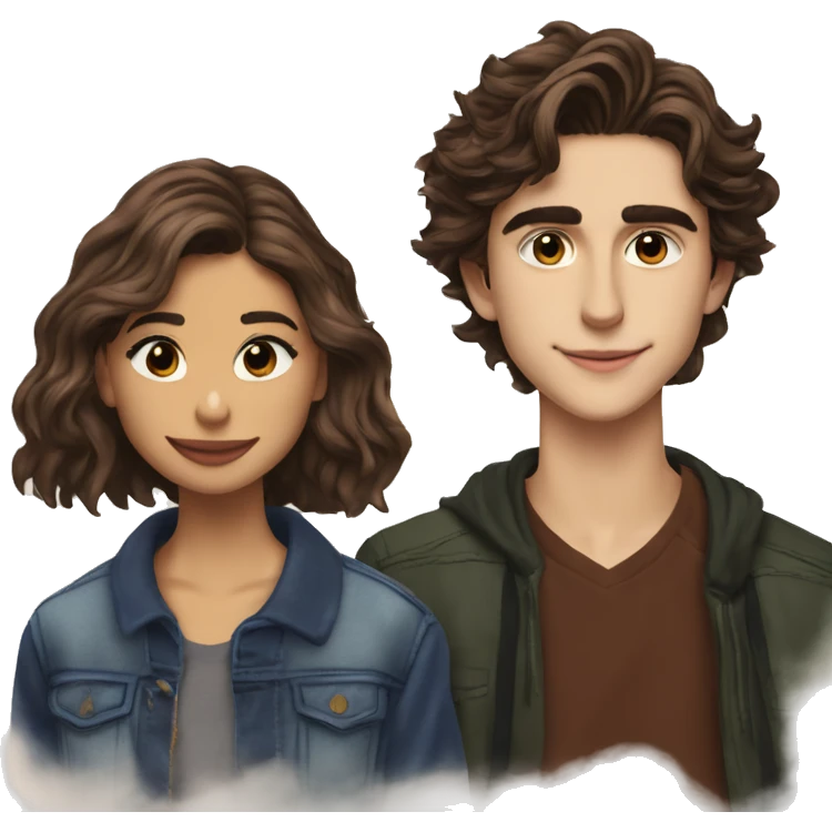 Zendaya and timothé chalamet  emoji