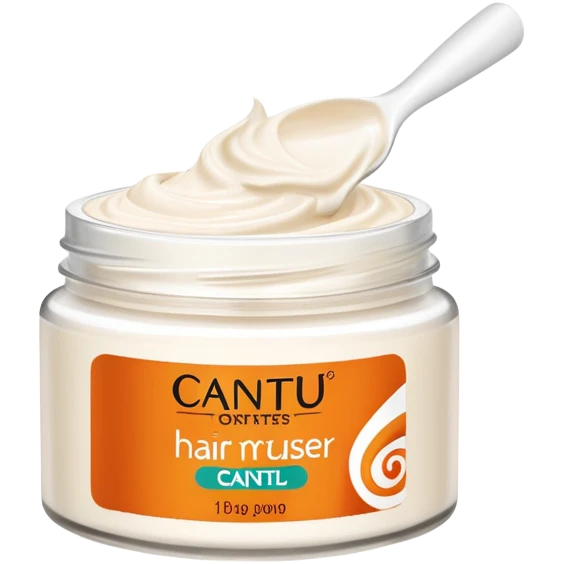 Jar of Cantu Hair Moisturiser, no lid, cream swirl emoji