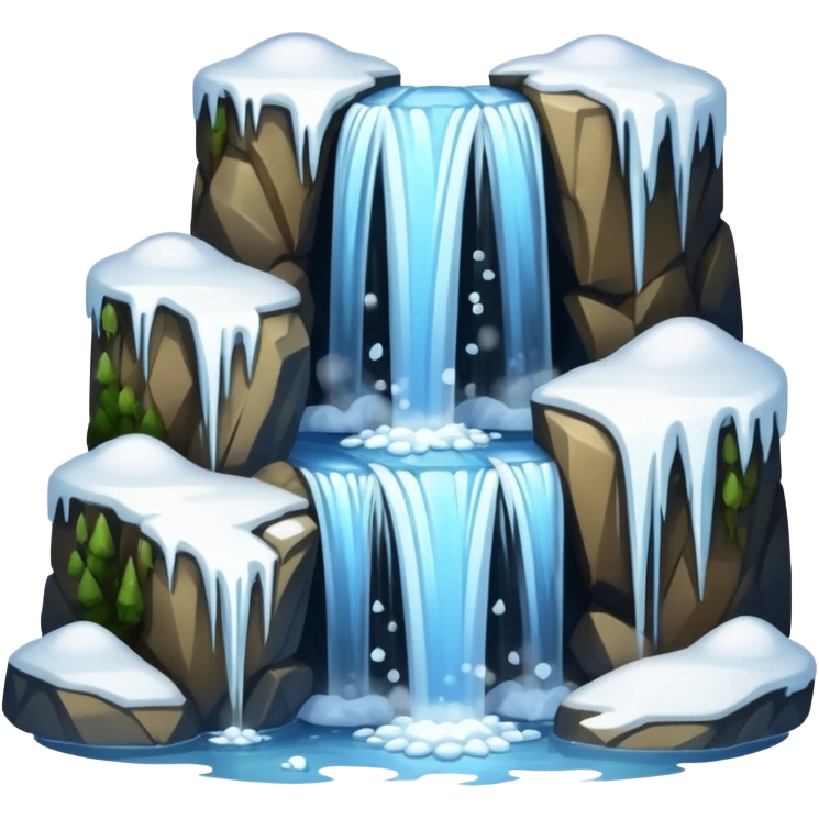 winter snow waterfall emoji
